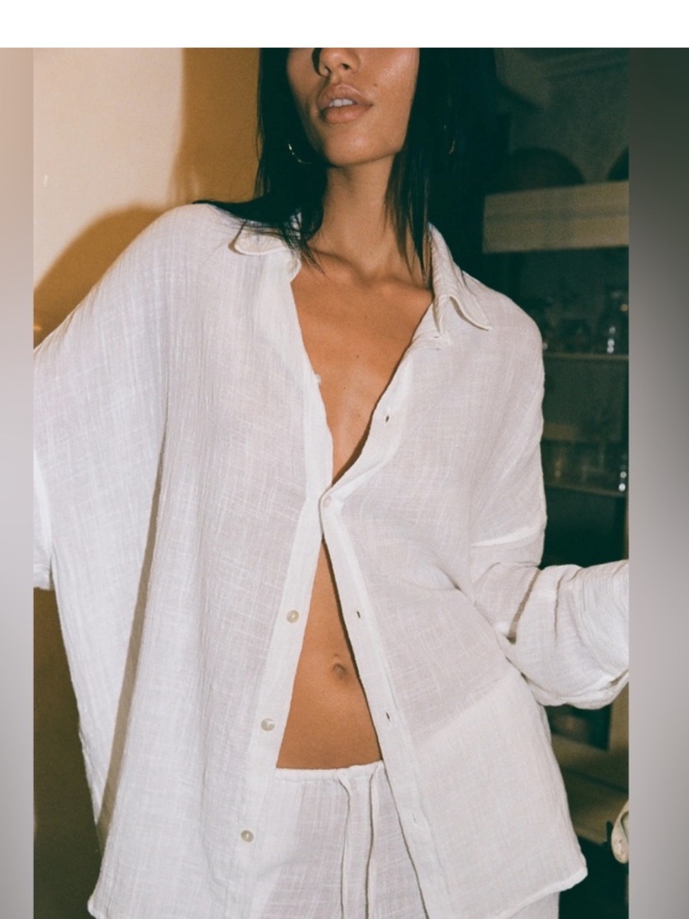 Indah Cotton Button Down Top